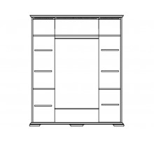 Шкаф для одежды Лика ММ-137-01/04 (белая эмаль)